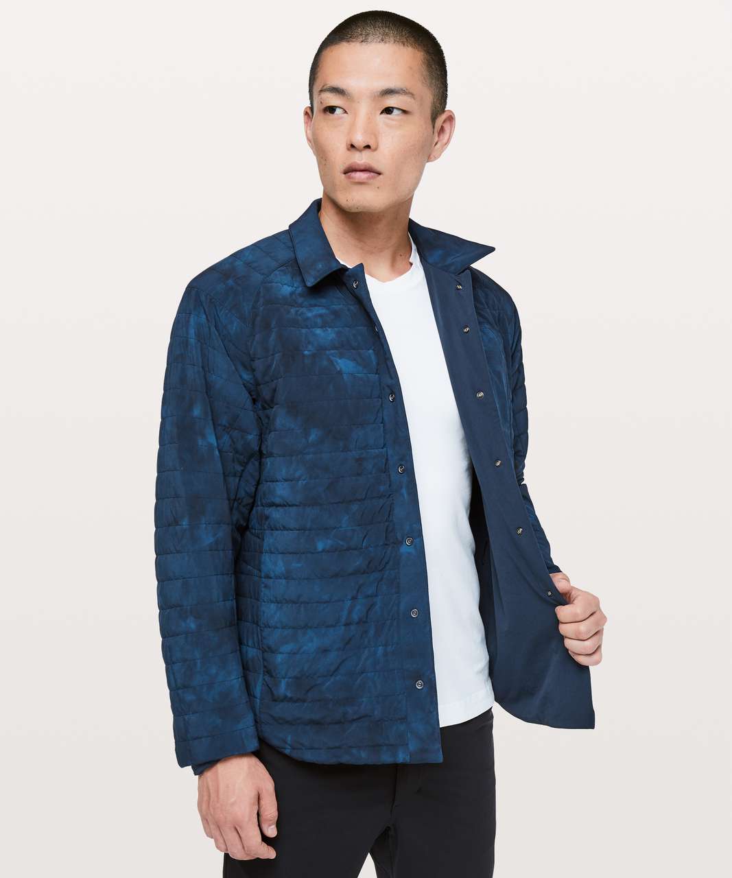 Lululemon Nexus Shirt Jacket - Reversible *lululemon lab - Onyx Blue / Black Tidal Wash