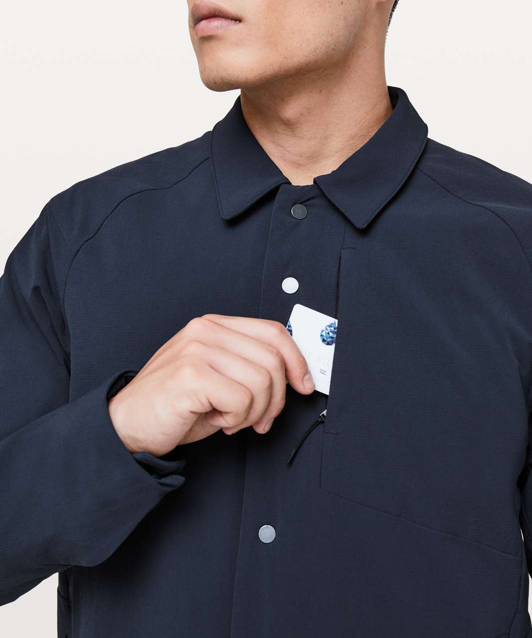 Lululemon Nexus Shirt Jacket - Reversible *lululemon lab - Onyx Blue / Black Tidal Wash
