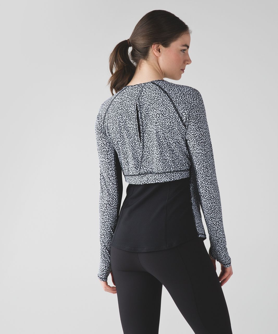 Lululemon Cover Me Long Sleeve - Miss Mosaic Black / Black