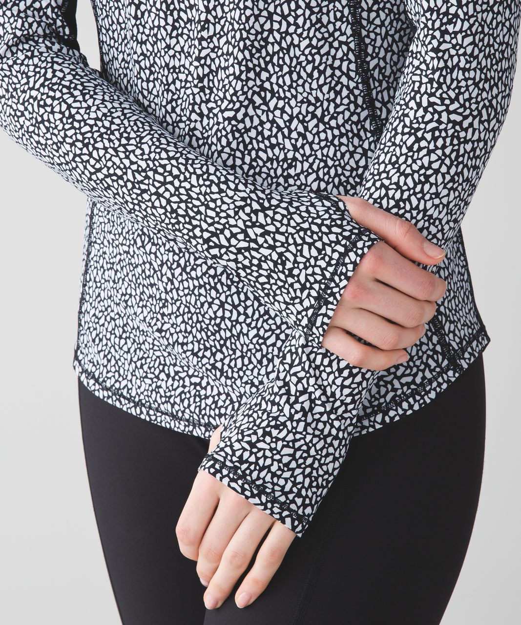 Lululemon Cover Me Long Sleeve - Miss Mosaic Black / Black