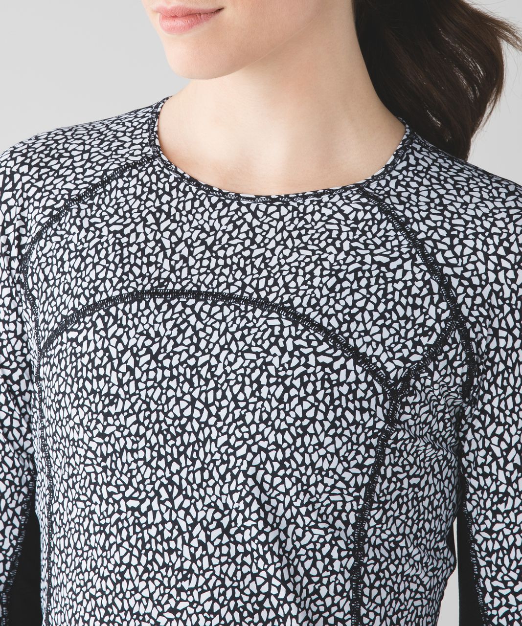 Lululemon Cover Me Long Sleeve - Miss Mosaic Black / Black