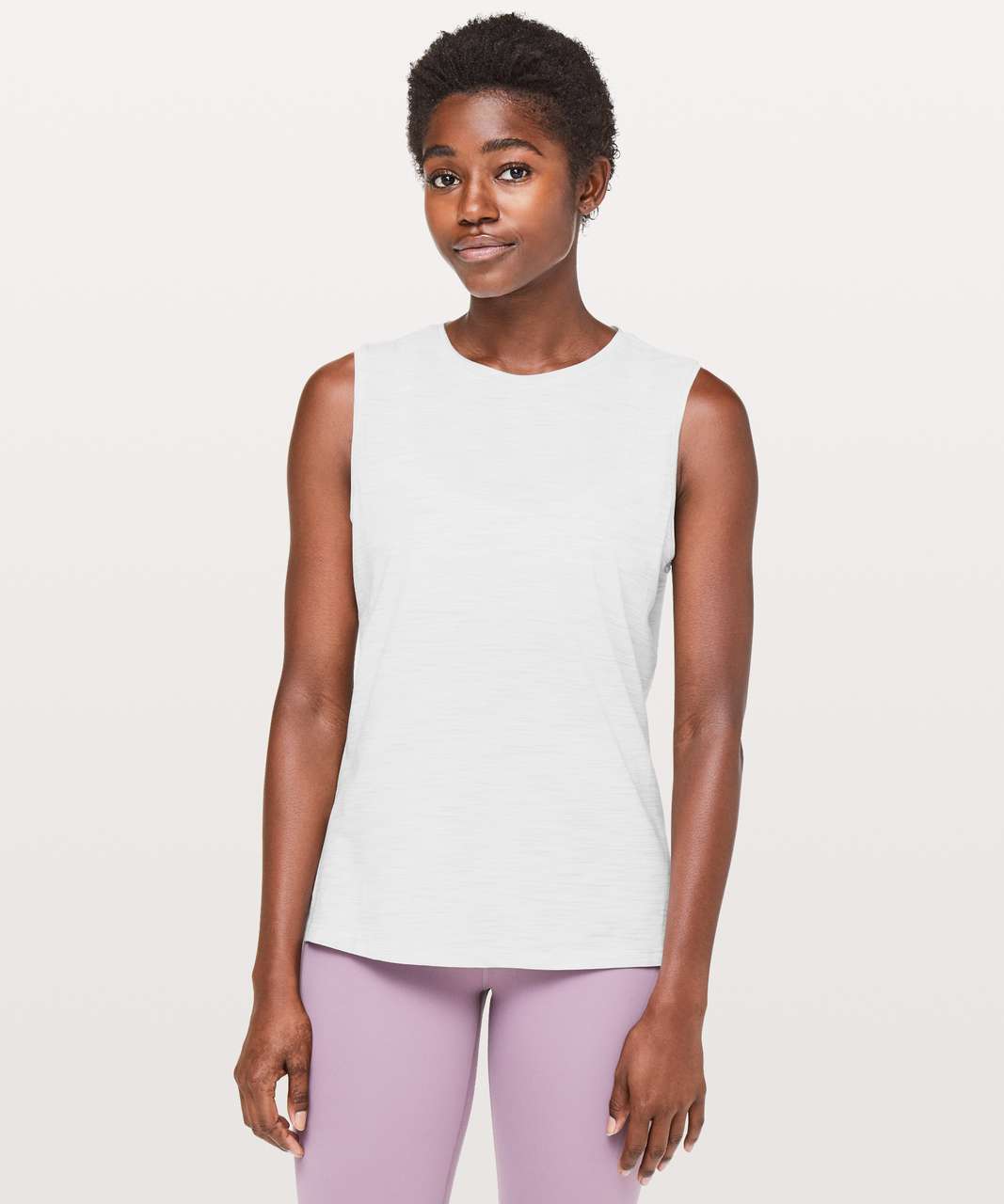 Lululemon Love Sleeveless Tank - 3 Colour Space Dye Ice Grey Alpine White