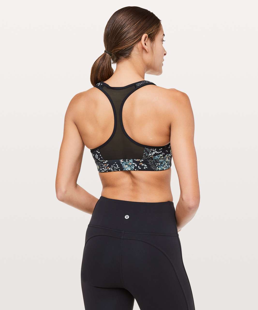 Lululemon Speed Up Bra - Assemblage Alpine White Multi / Black