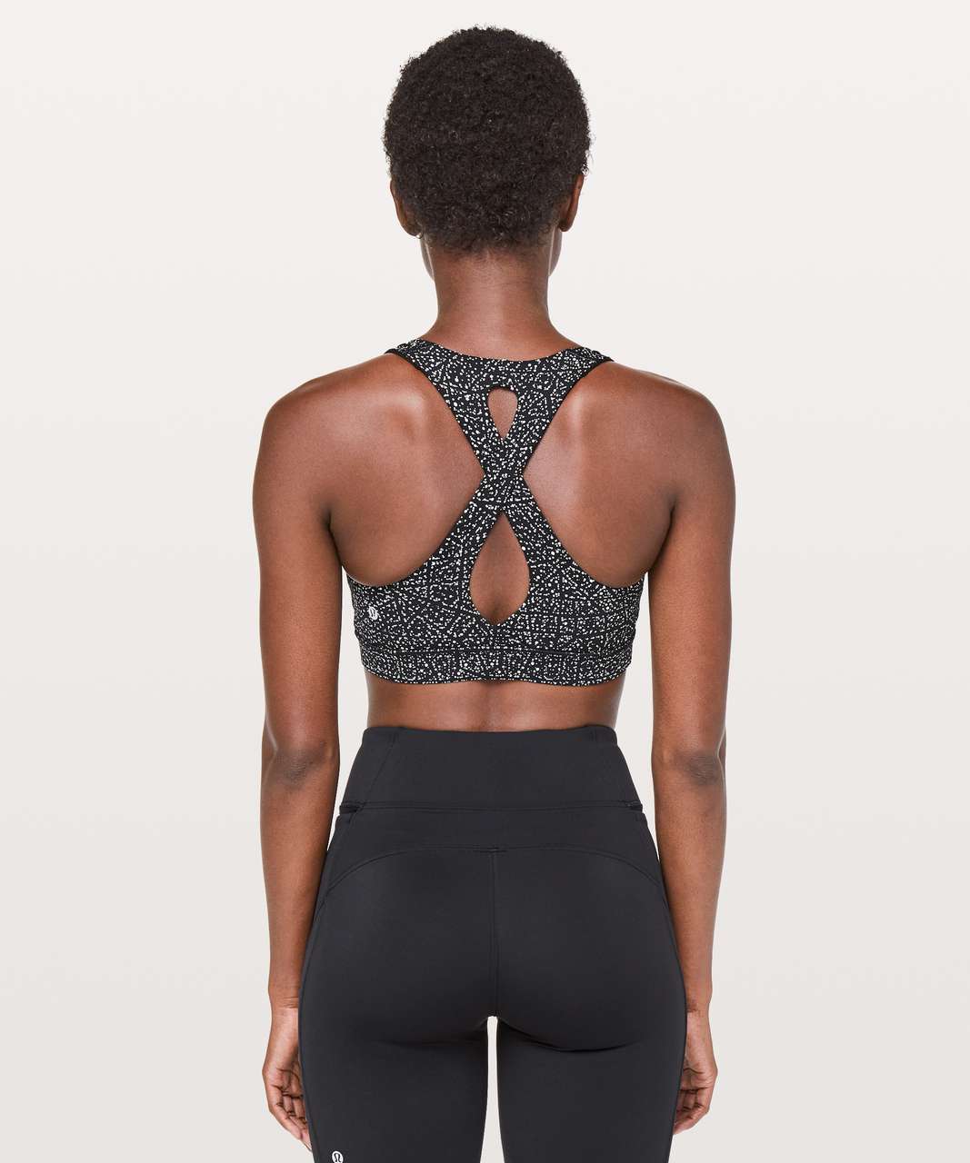 Lululemon 6/M Time To Sweat Bra Night View White Black Spotted