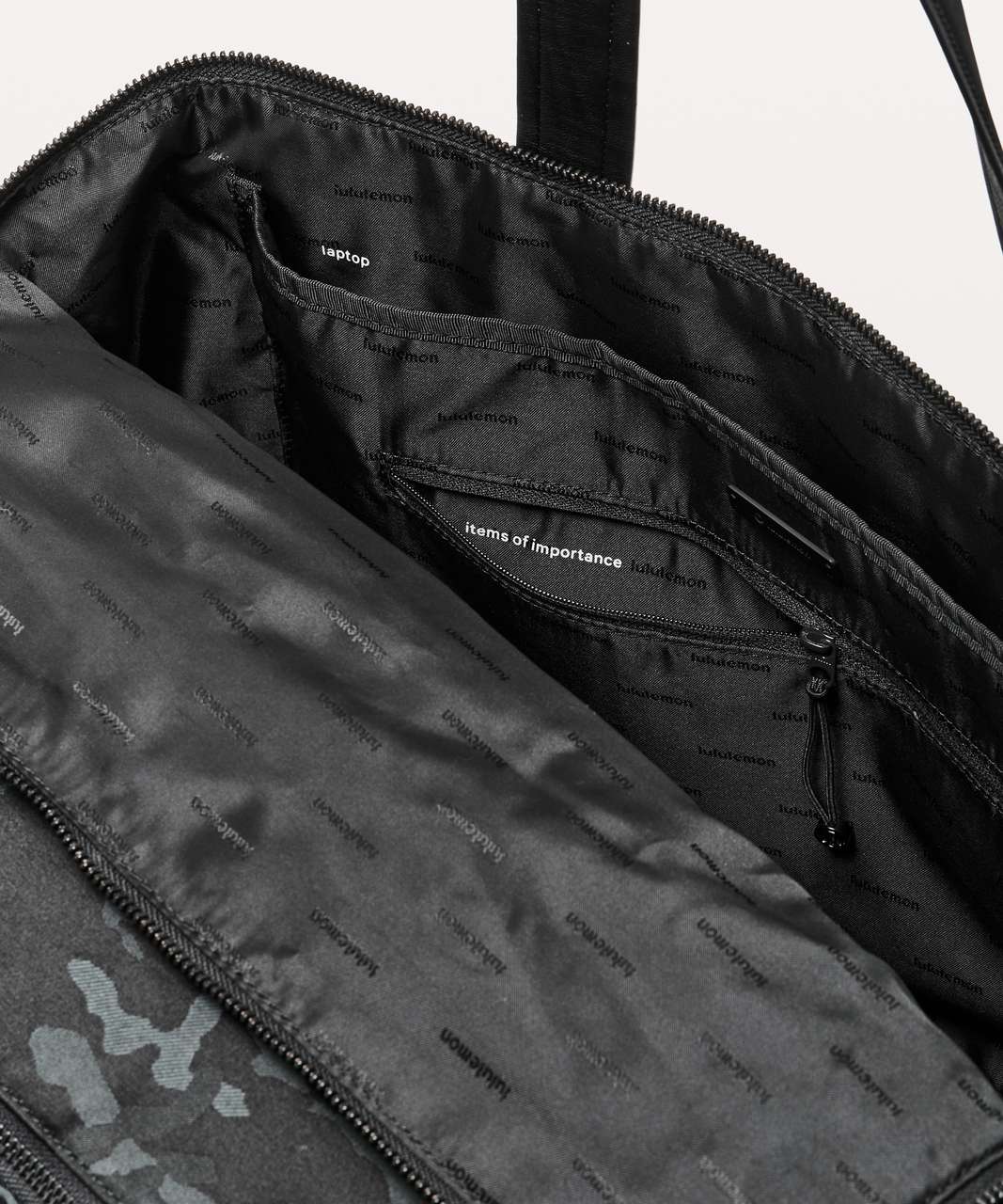 Lululemon Out Of Range Bag *28L - Jacquard Camo Cotton Obsidian / Black