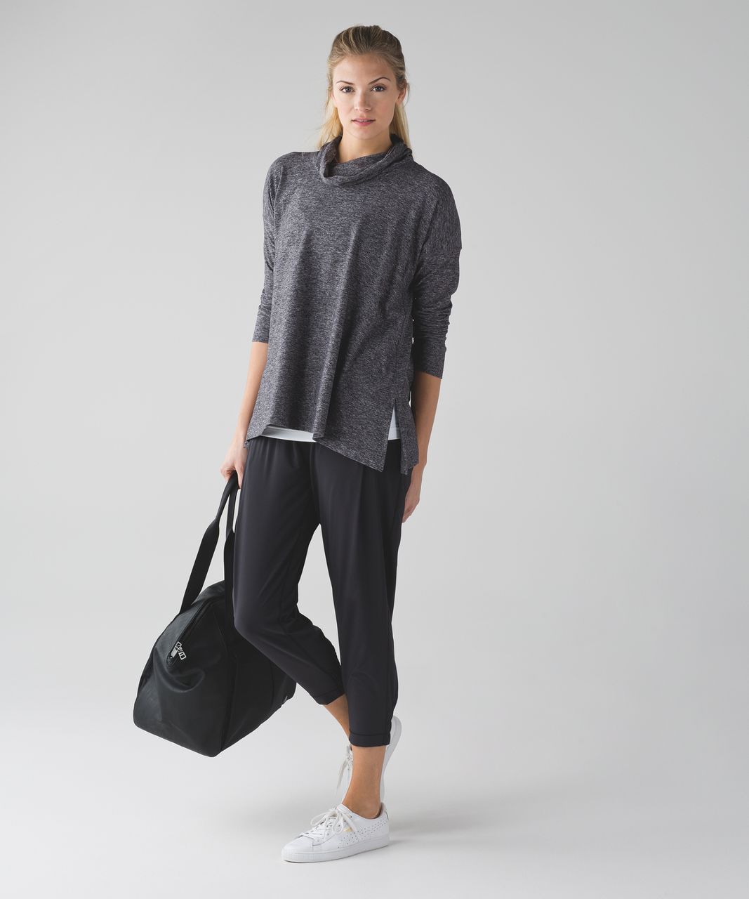 Lululemon On The Move Long Sleeve - Heathered Black