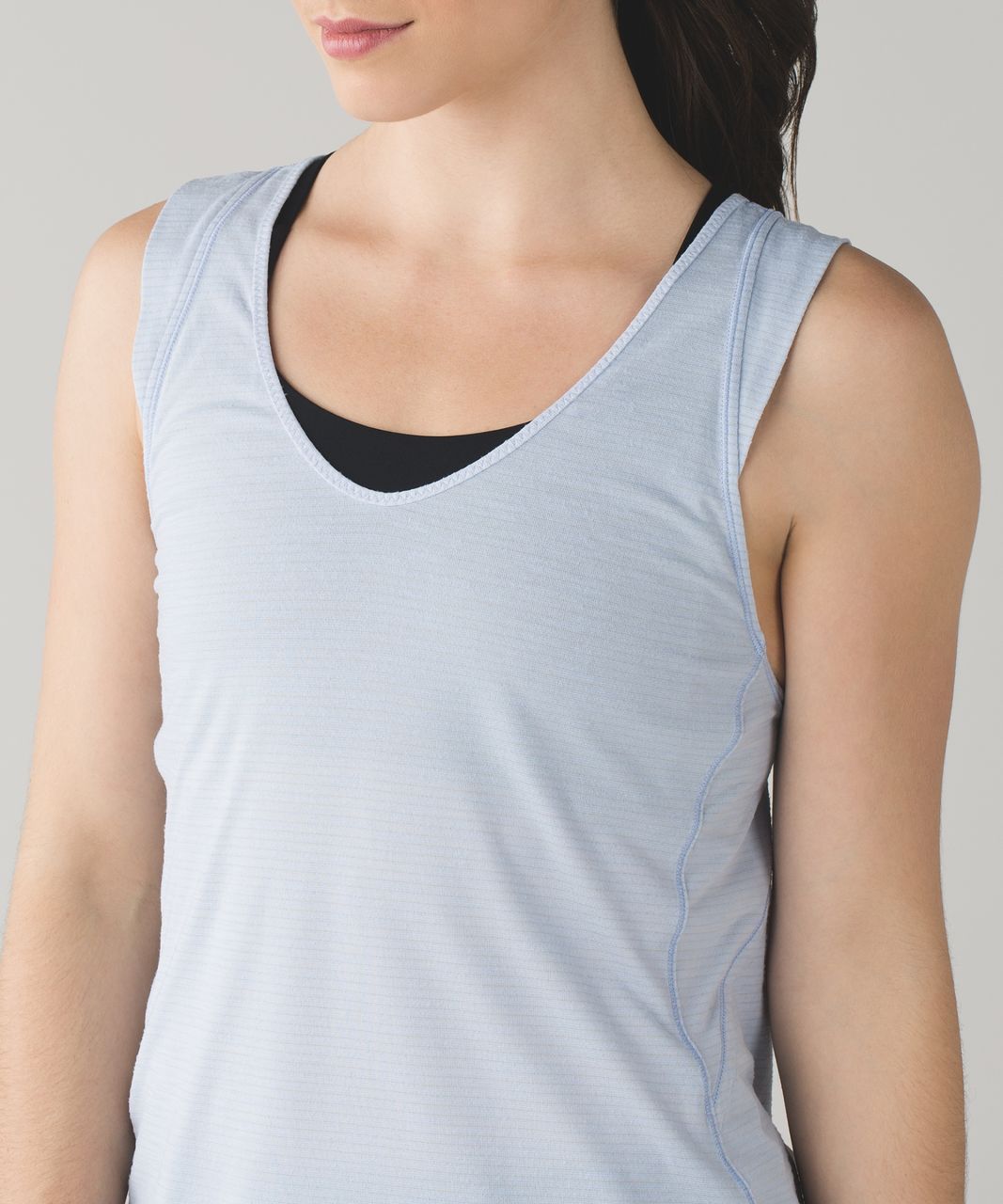 Lululemon Sweat It Out Tank - Heathered Chalk - lulu fanatics