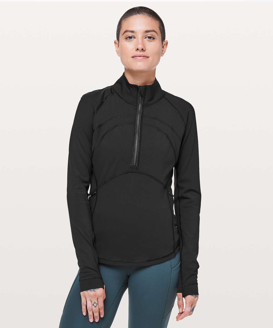 Lululemon Front Of The Pack 1/2 Zip *Nulux - Black