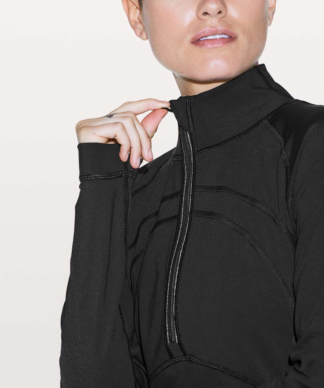 Lululemon Front Of The Pack 1/2 Zip *Nulux - Black - lulu fanatics