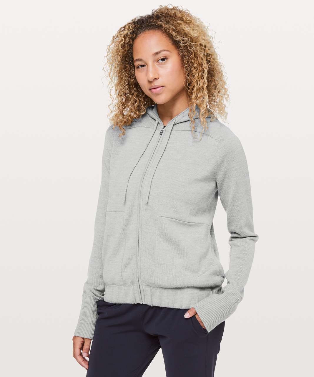 Lululemon Rise & Move Hoodie - Heathered Silver Drop