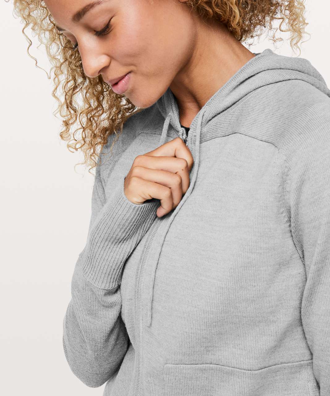 Lululemon Rise & Move Hoodie - Heathered Silver Drop