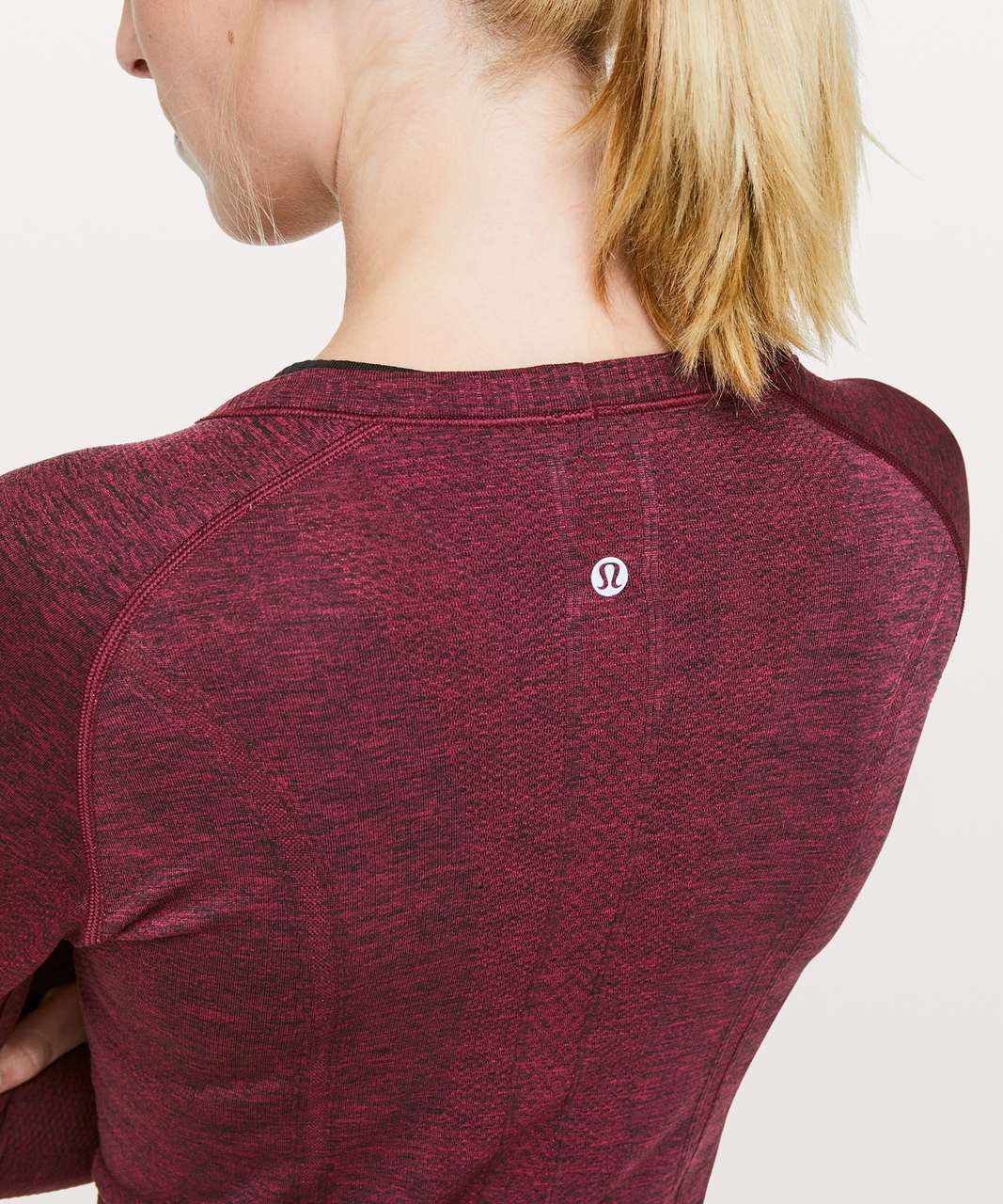 Lululemon Swiftly Tech Long Sleeve Crew - Star Ruby / Black