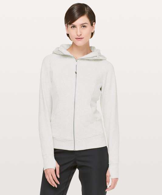 Lululemon Scuba Hoodie *Classic Cotton Fleece - Parallel Stripe Heathered  Core Light Grey Heathered White - lulu fanatics