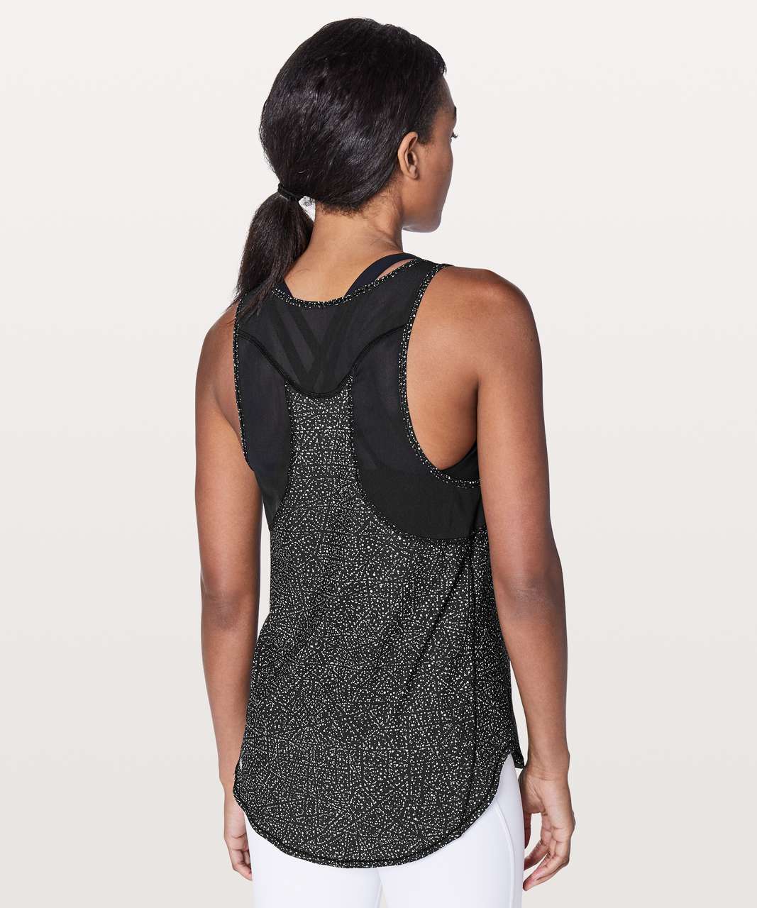 Lululemon Sculpt Tank Top in Dottie Tribe Black White Sz 4 NEW NWT