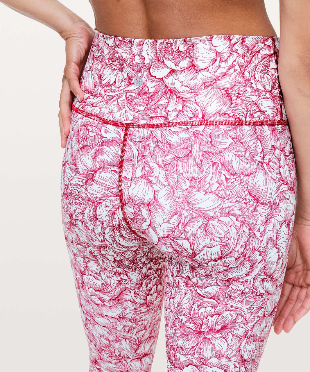 Lululemon Wunder Under Crop (Hi-Rise) *21" - Floral Bloom White Star Ruby