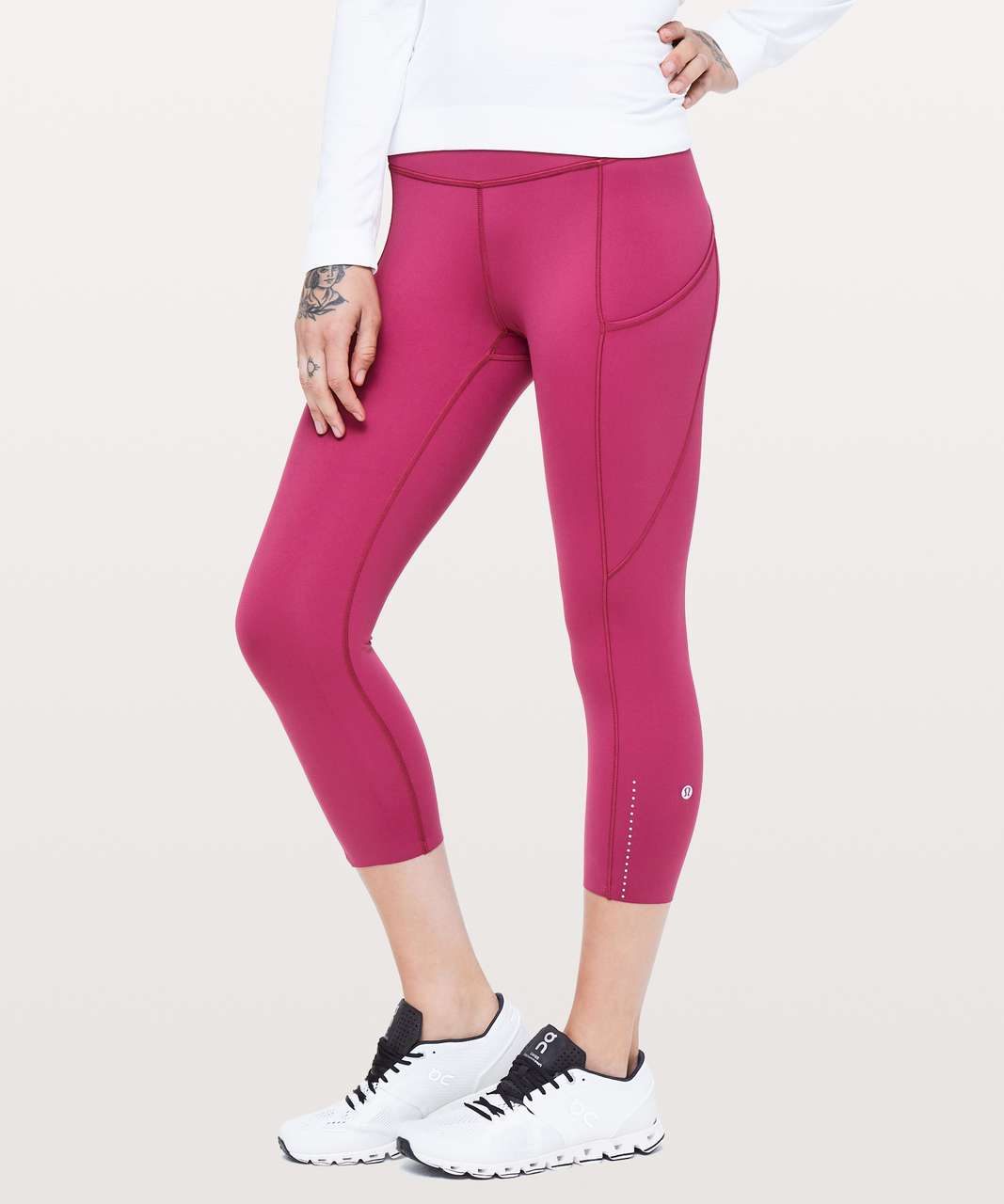 Lululemon Fast & Free Running Tight Color Star Ruby Nulux Fabric