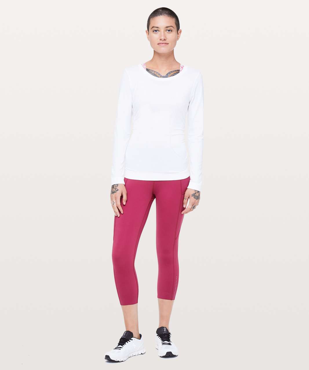 Lululemon Fast & Free Crop II *Nulux 19 - Star Ruby - lulu fanatics