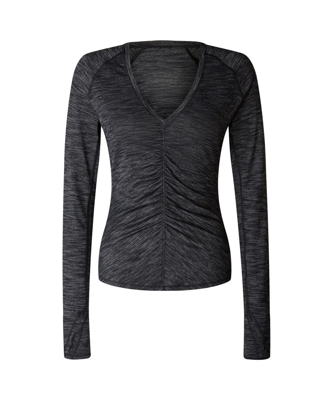 Lululemon Interval Long Sleeve - Heathered Black