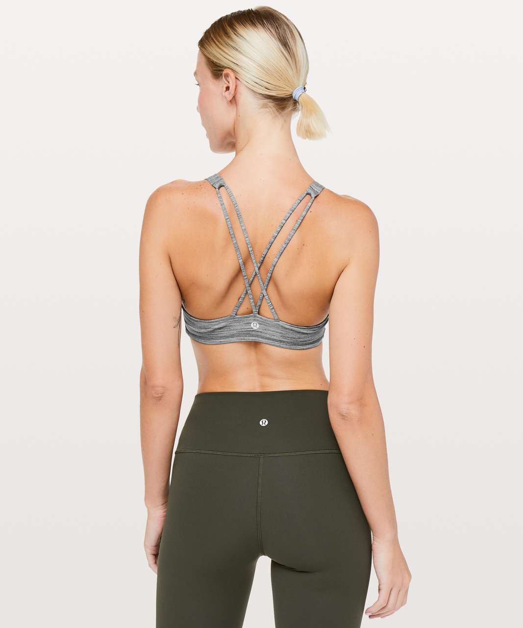 Lululemon Free To Be Bra - Space Dye Camo Seal Grey Deep Coal