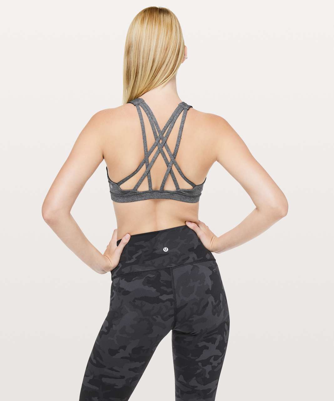 Lululemon Free To Be Serene Bra *High Neck - Heathered Black - lulu fanatics