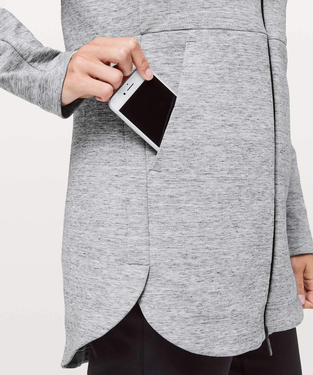 LULULEMON Grey Colorblock Patchwork Hooded Jacket Sweatshirt 8 Medium White  Gray - $21 - From bria