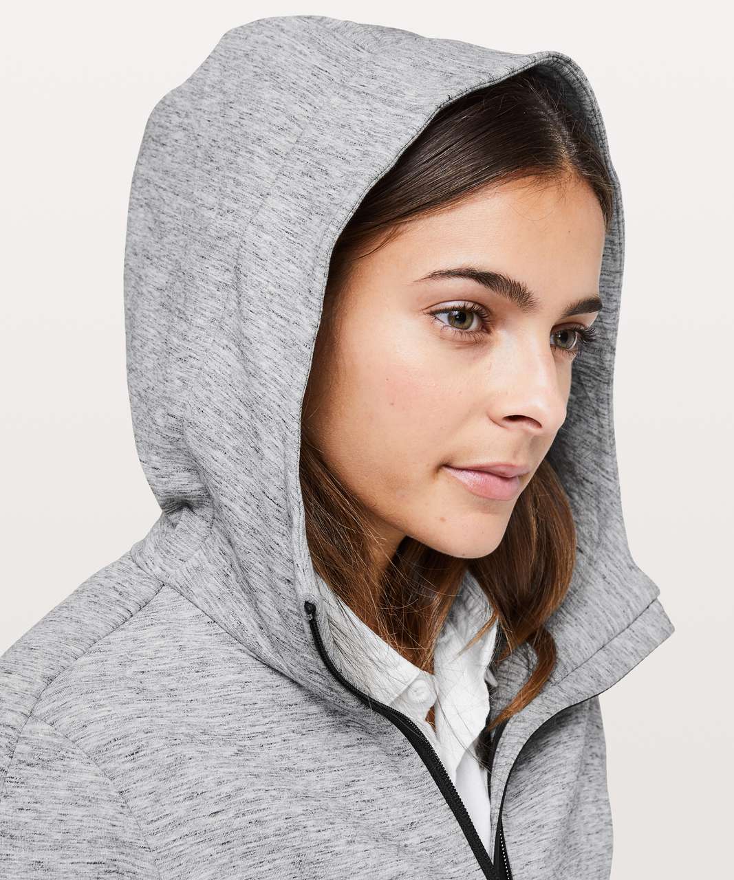 Lululemon Going Places Hooded Jacket - Heathered Space Dyed Medium Grey ...