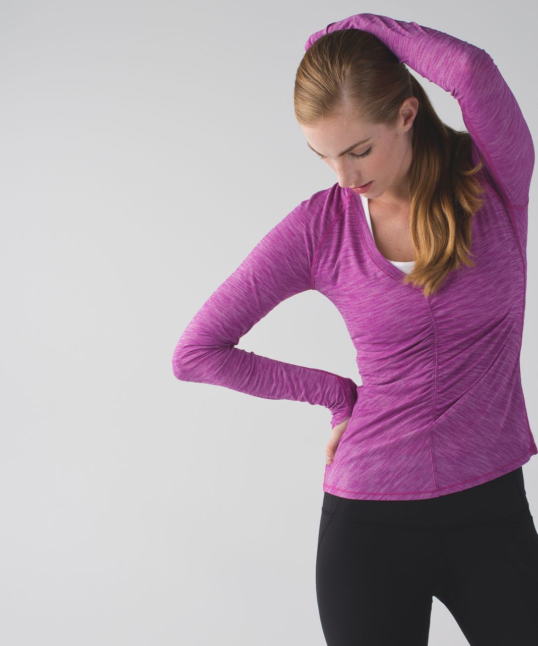 Lululemon Interval Long Sleeve - Heathered Ultra Violet