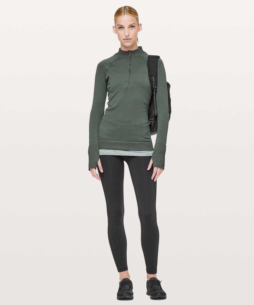 Lululemon Rest Less 1/2 Zip - Deep Ivy / Deep Ivy