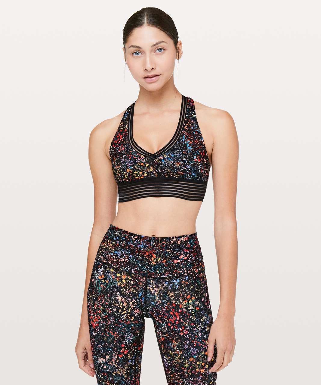 Lululemon Find Focus Bra - Flowerescent Multi / Black