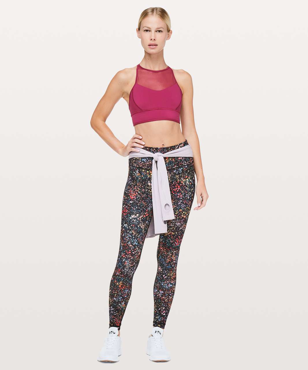 Lululemon Fast & Free 7/8 Tight II *Nulux 25 - Vivid Vision Multi Black -  lulu fanatics