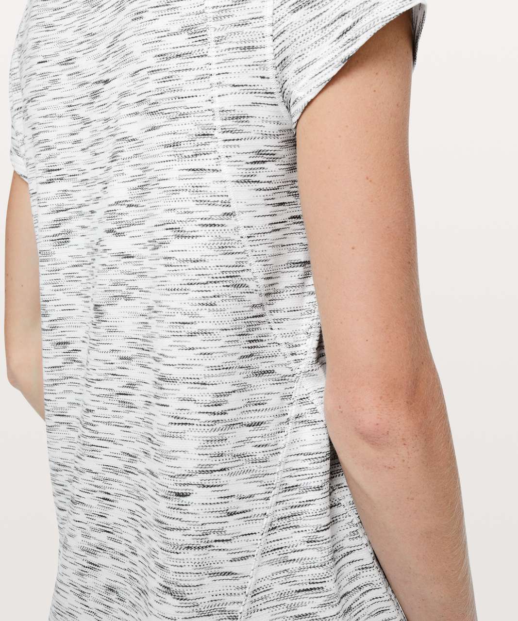 Lululemon Another Mile Short Sleeve - Tiger Space Dye Black White