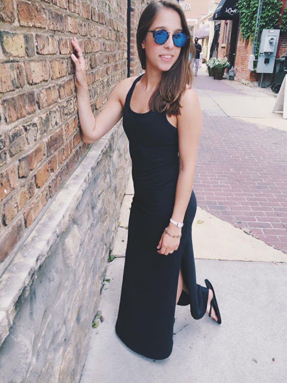 lululemon black maxi dress