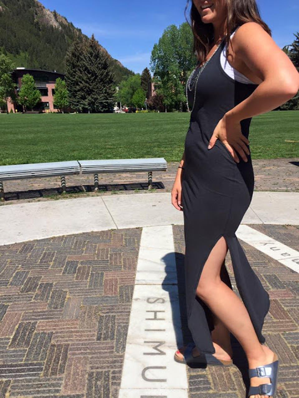 Lululemon Refresh Maxi Dress II - Heathered Black - lulu fanatics