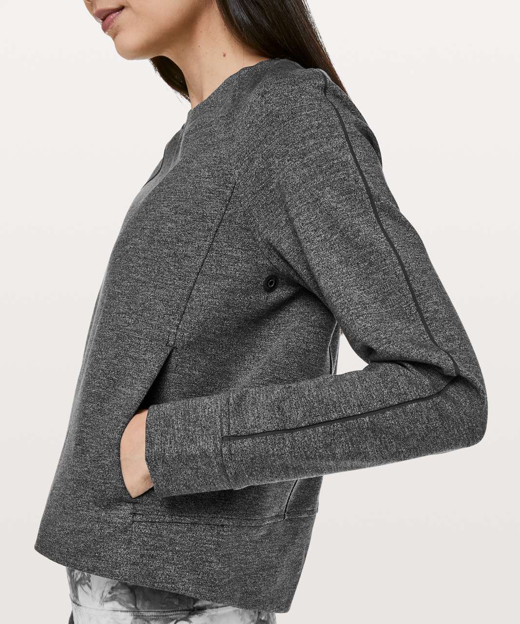 Lululemon On-Track Crew - Heathered Black