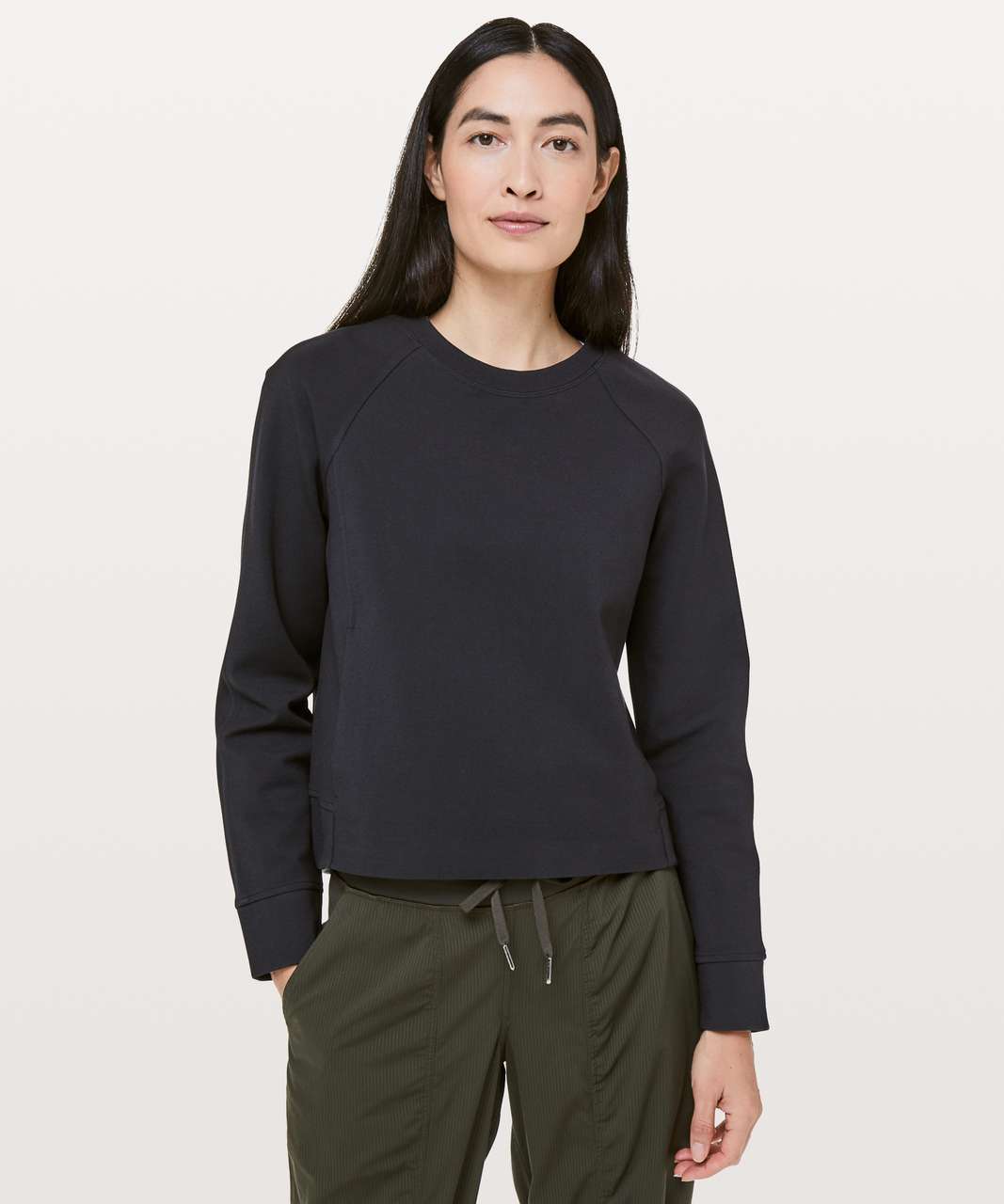 Lululemon Crew Neck Sweatshirt Black Size 8 - $58 (50% Off Retail) - From  Jade