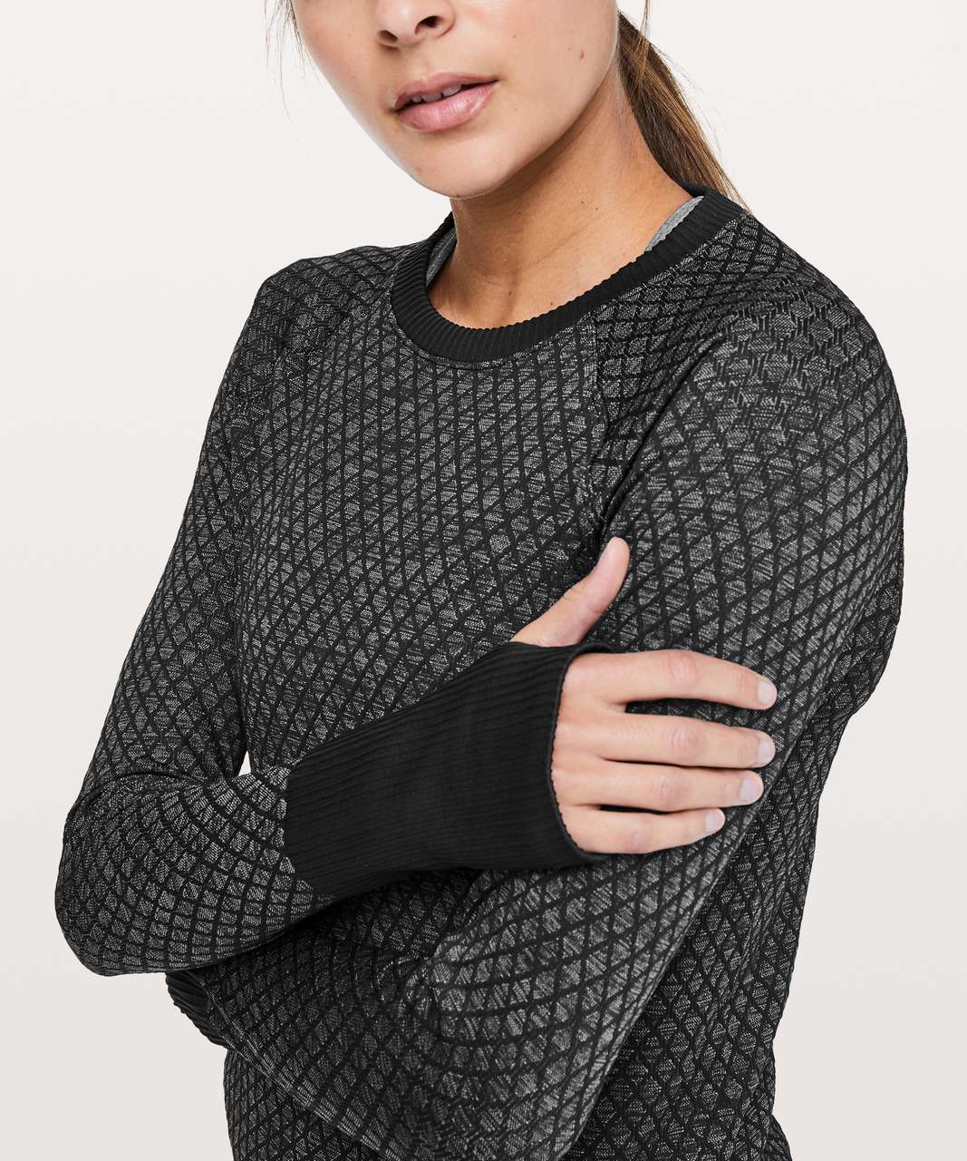 Lululemon Rest Less Pullover - Black / White (Second Release)