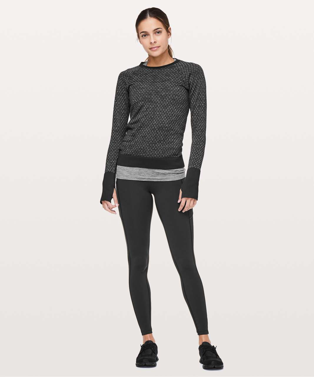 Lululemon Rest Less Pullover - Black / White (Second Release)