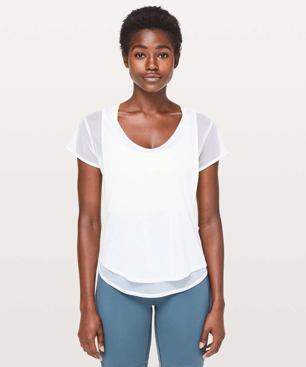 Lululemon Set The Course Short Sleeve - White