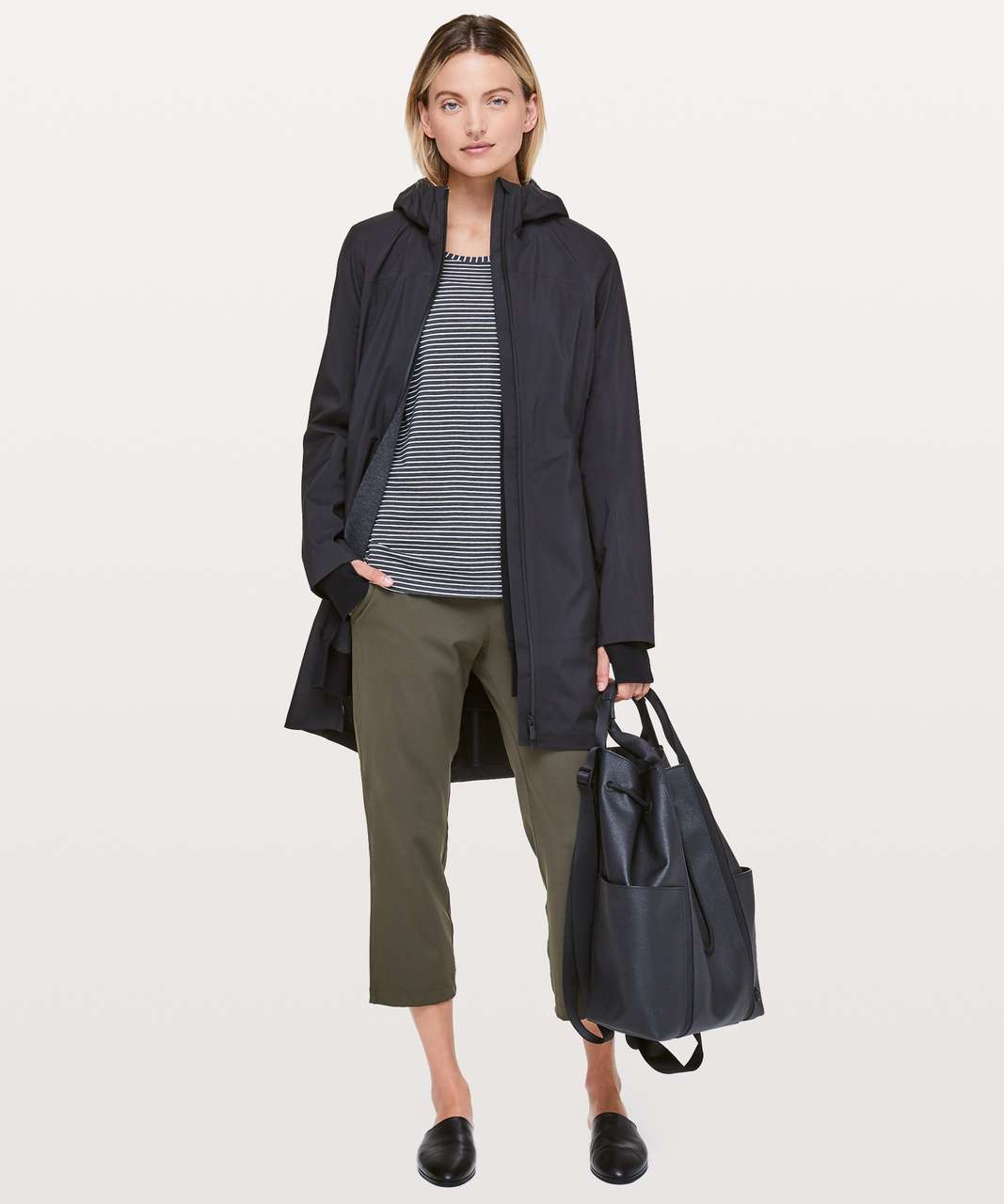 Lululemon On the Fly Crop *Woven 23 - Dark Olive - lulu fanatics