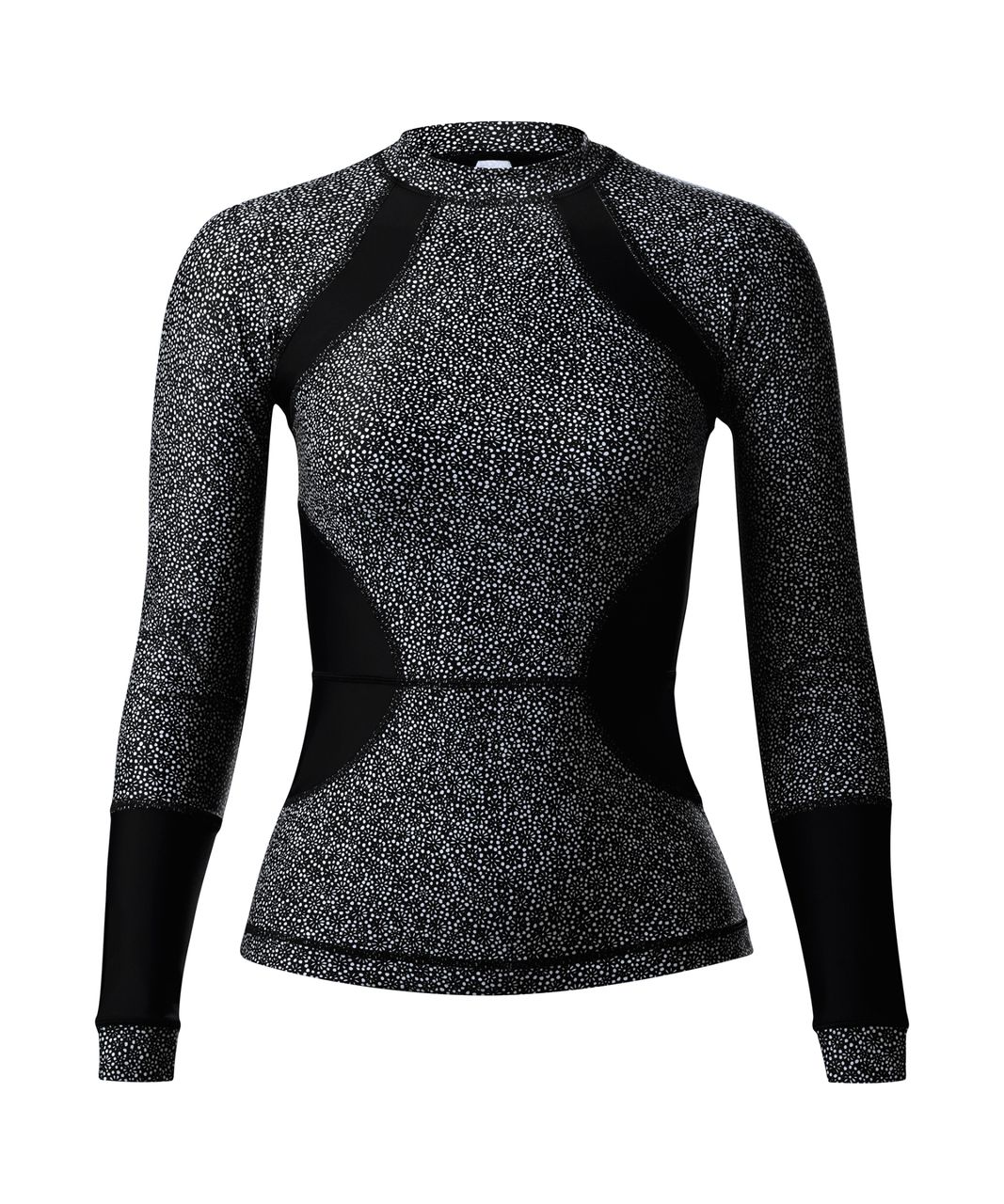 Lululemon Suns Out Rash Guard - Freckle Flower Black White / Black