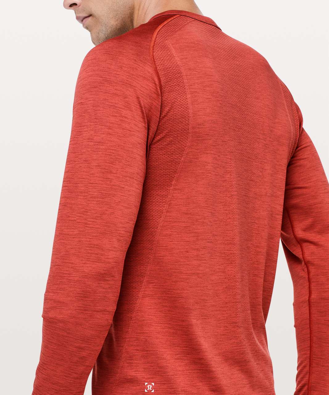 Lululemon Metal Vent Tech Long Sleeve Henley - Magma / Flames