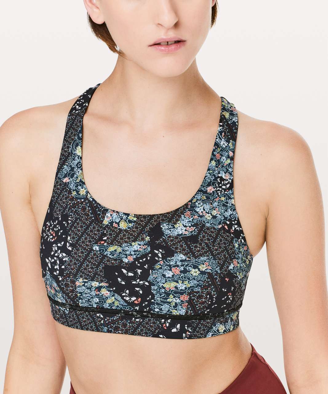 Lululemon Invigorate Bra - Assemblage Alpine White Multi / Black