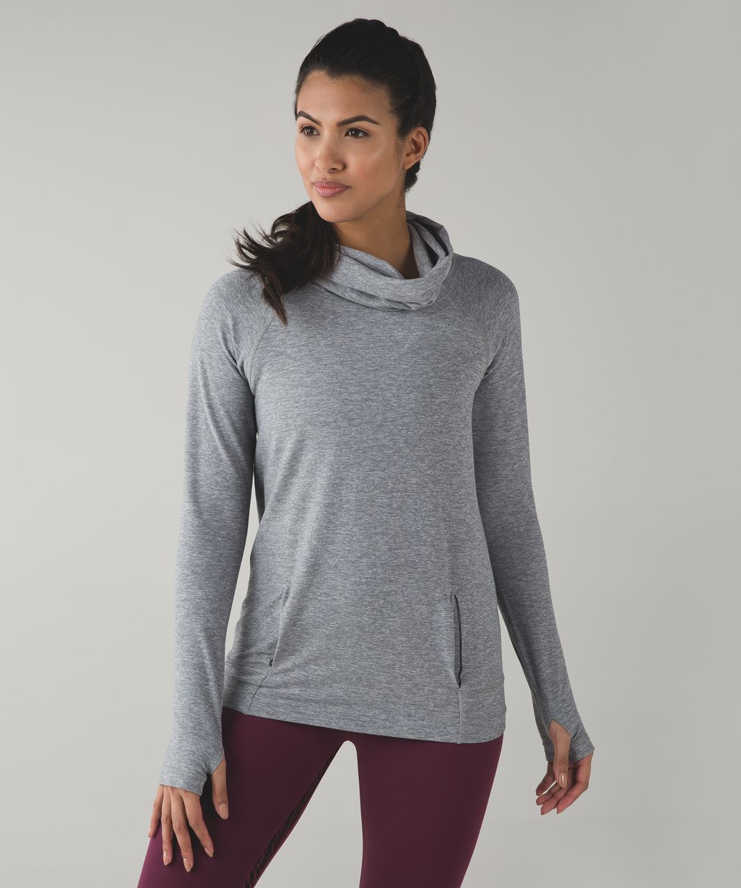 Lululemon Make A Move Long Sleeve - Heathered Battleship - lulu fanatics