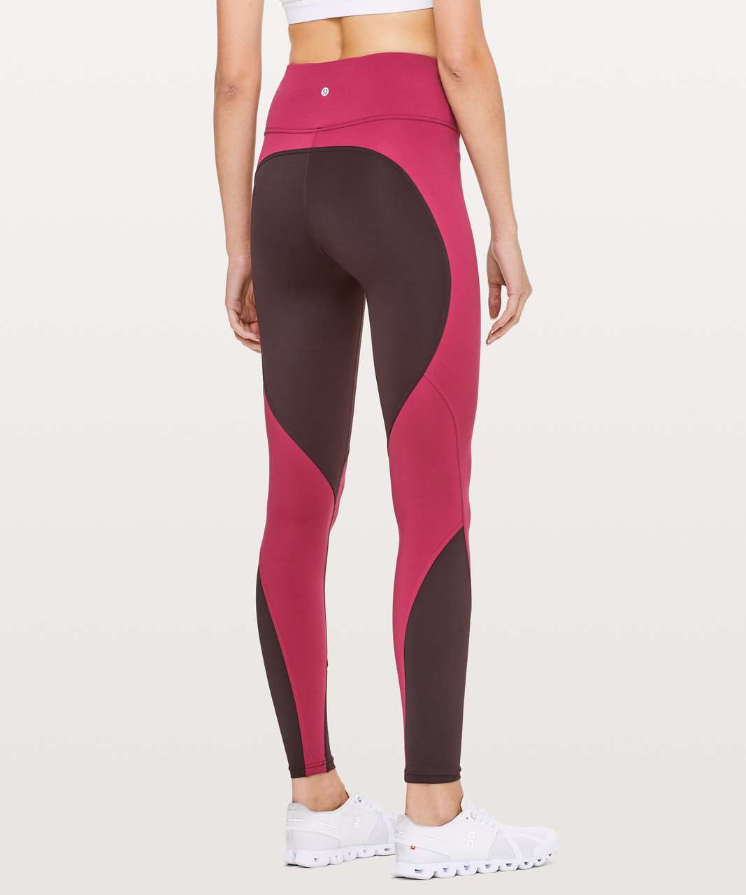 Lululemon Wake & Train Tight *28" - Black Satin / Star Ruby