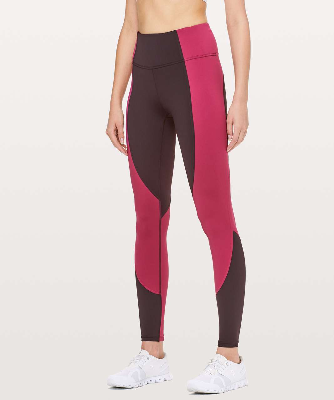 Lululemon Wake & Train Tight *28" - Black Satin / Star Ruby