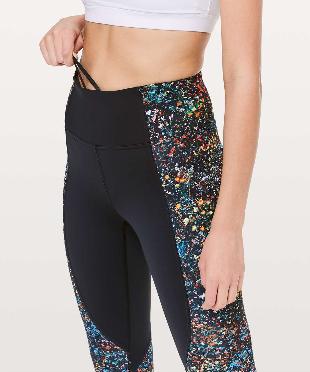 Lululemon Wake & Train Tight *28" - Black / Flowerescent Multi