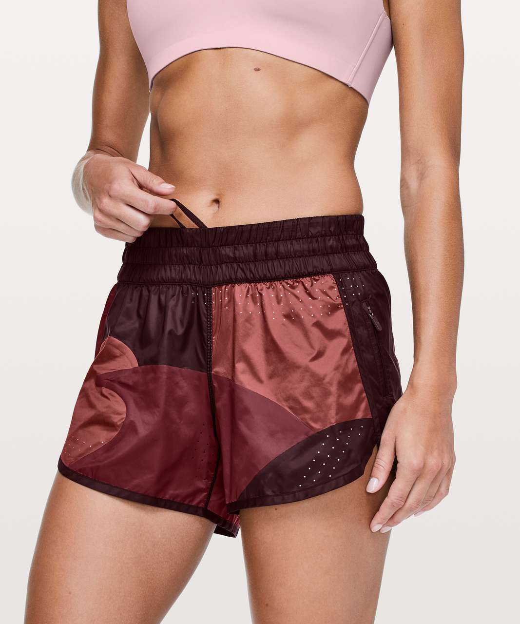 Lululemon Patch Game Short *4" - Redwood / Black Cherry / So Merlot