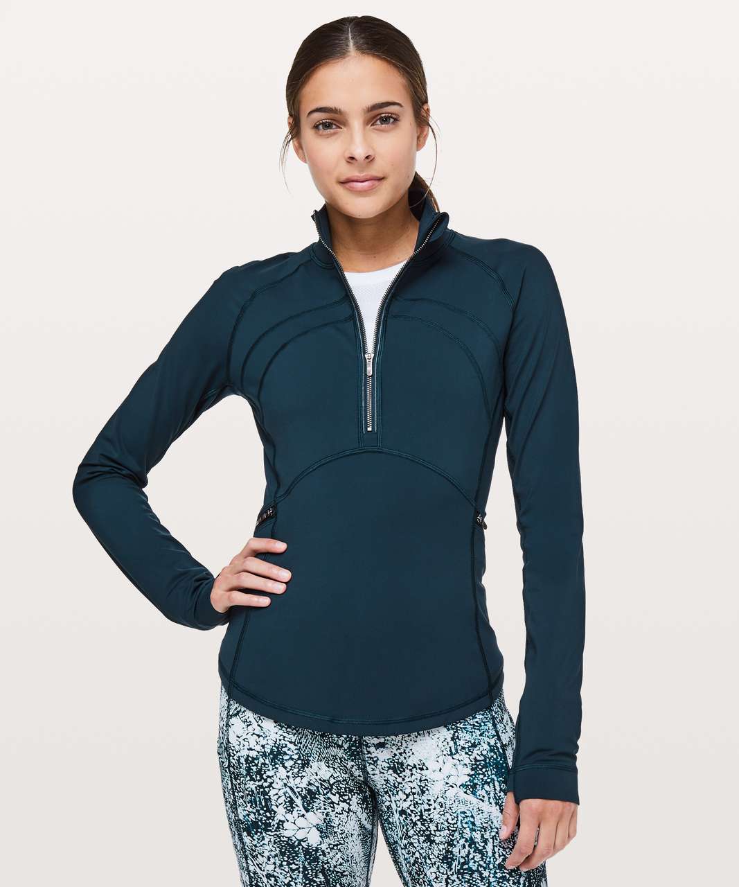 Lululemon Front Of The Pack 1/2 Zip - Nocturnal Teal