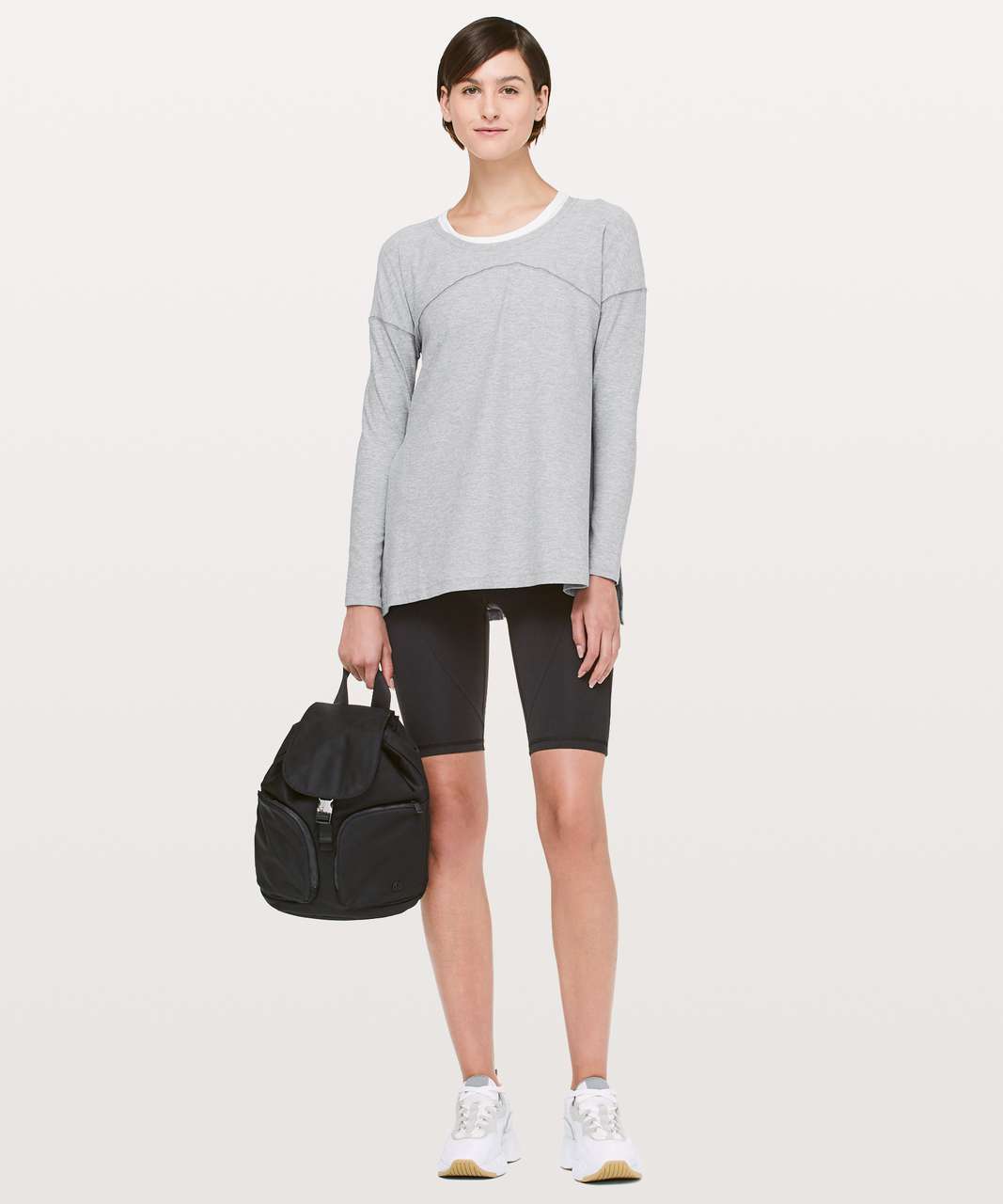 Lululemon Hit Unwind Long Sleeve - Heathered Magnet Grey