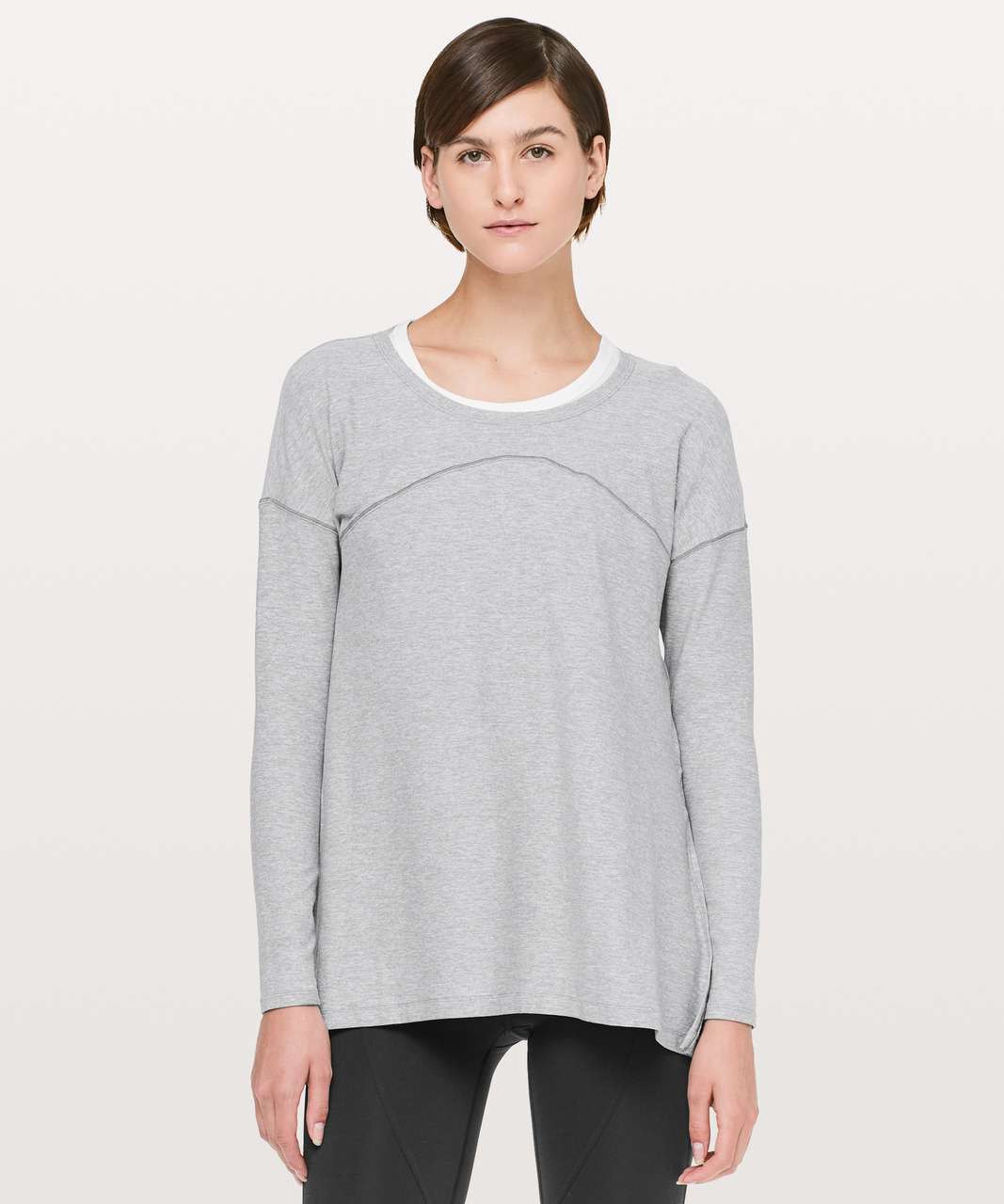 Lululemon Hit Unwind Long Sleeve - Heathered Magnet Grey